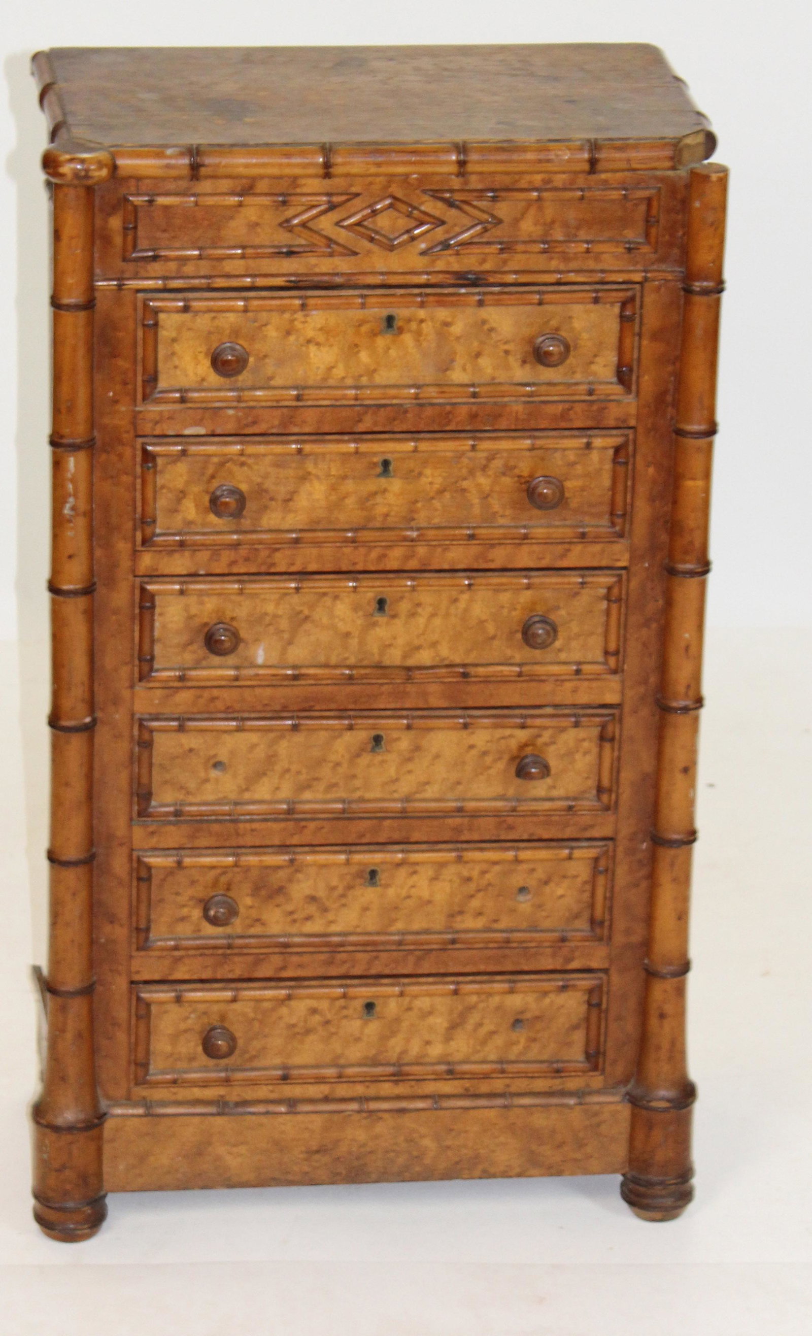 R J Horner Faux Bamboo Lingerie Chest (1 of 3)