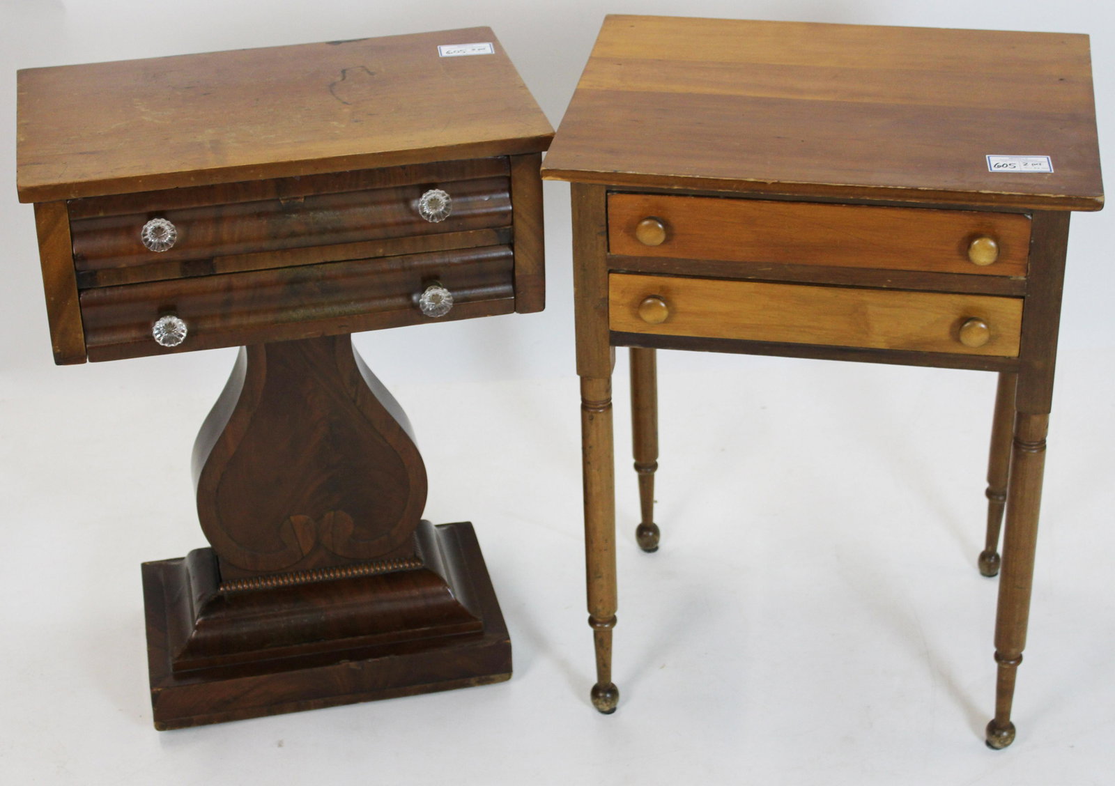 Two 19th c 2 Drawer Stands (1 of 3)