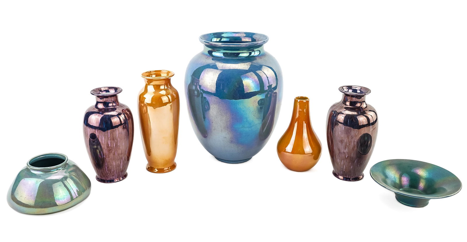 5 pcs. Cowan Lusterware Pottery (1 of 3)