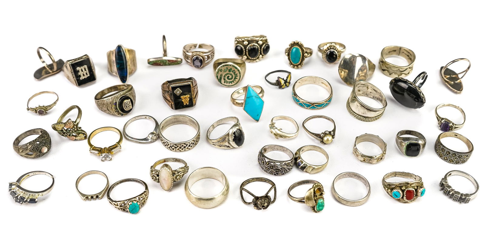 Collection of 43 Sterling Silver Rings (1 of 4)