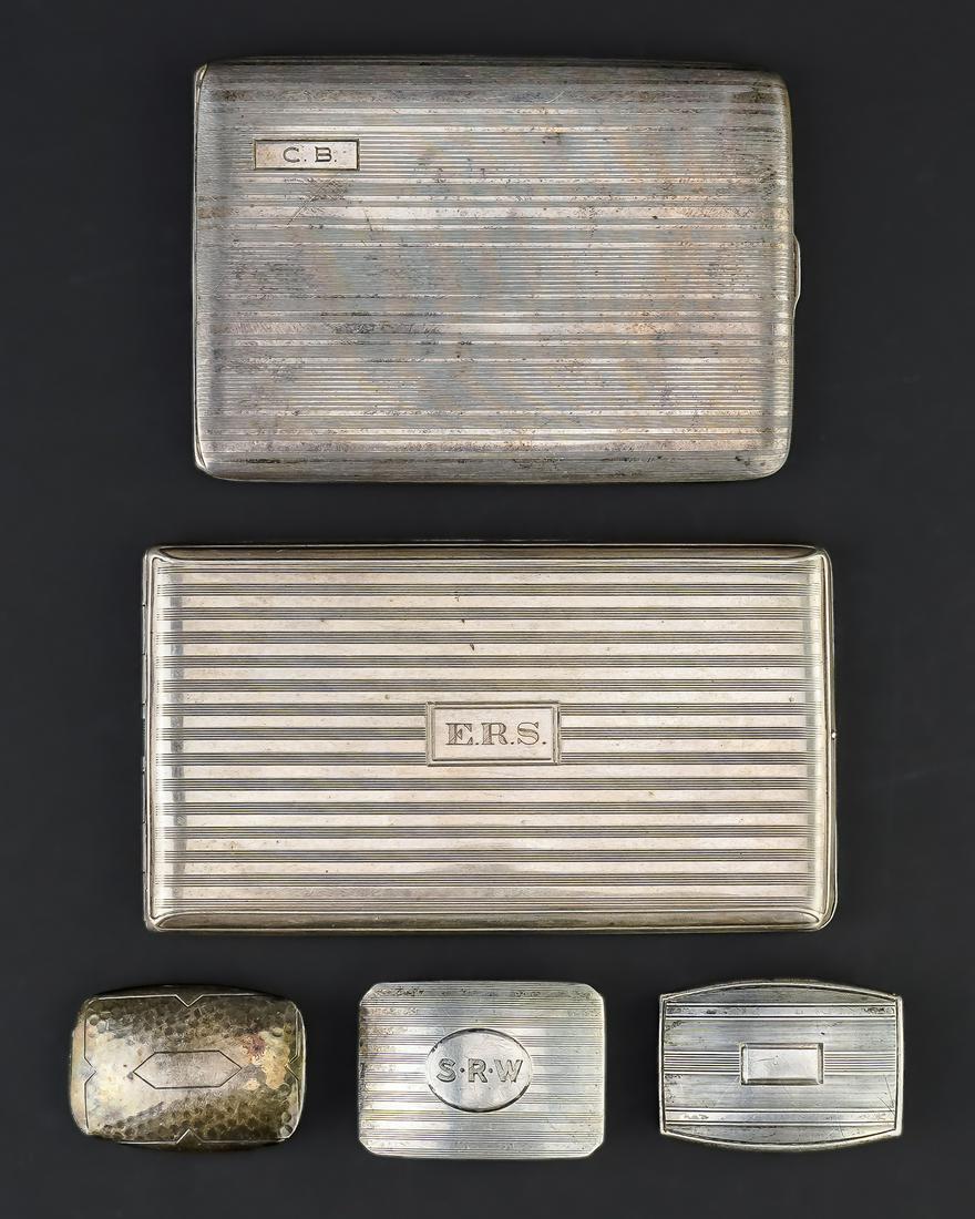 Sterling Silver Cigarette Cases and Belt Buckles (1 of 3)