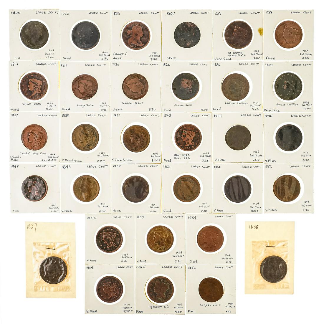 Early 19th c US Large Copper Cents (1 of 5)