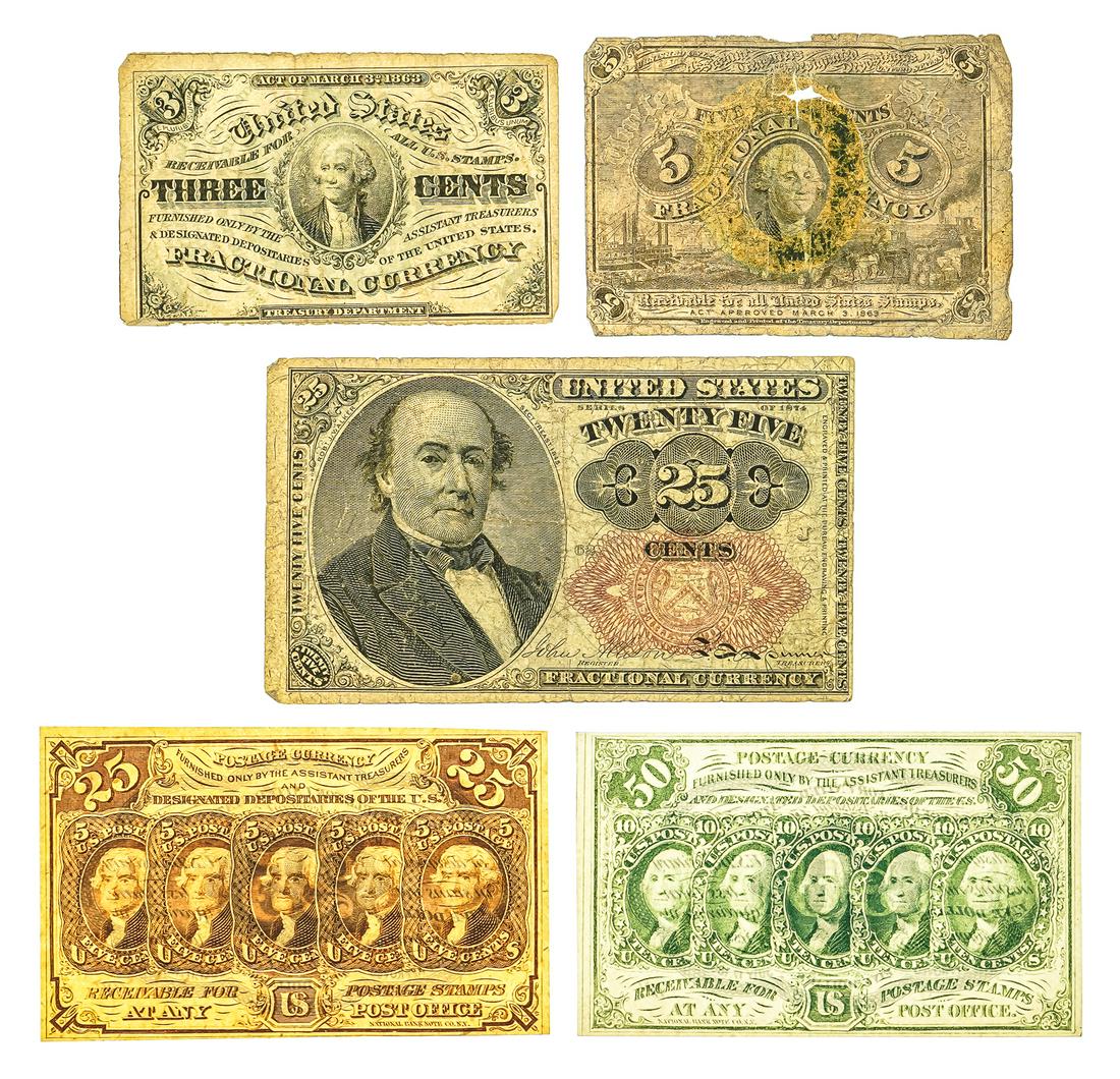 Civil War Era Fractional, Postage Currency (1 of 2)
