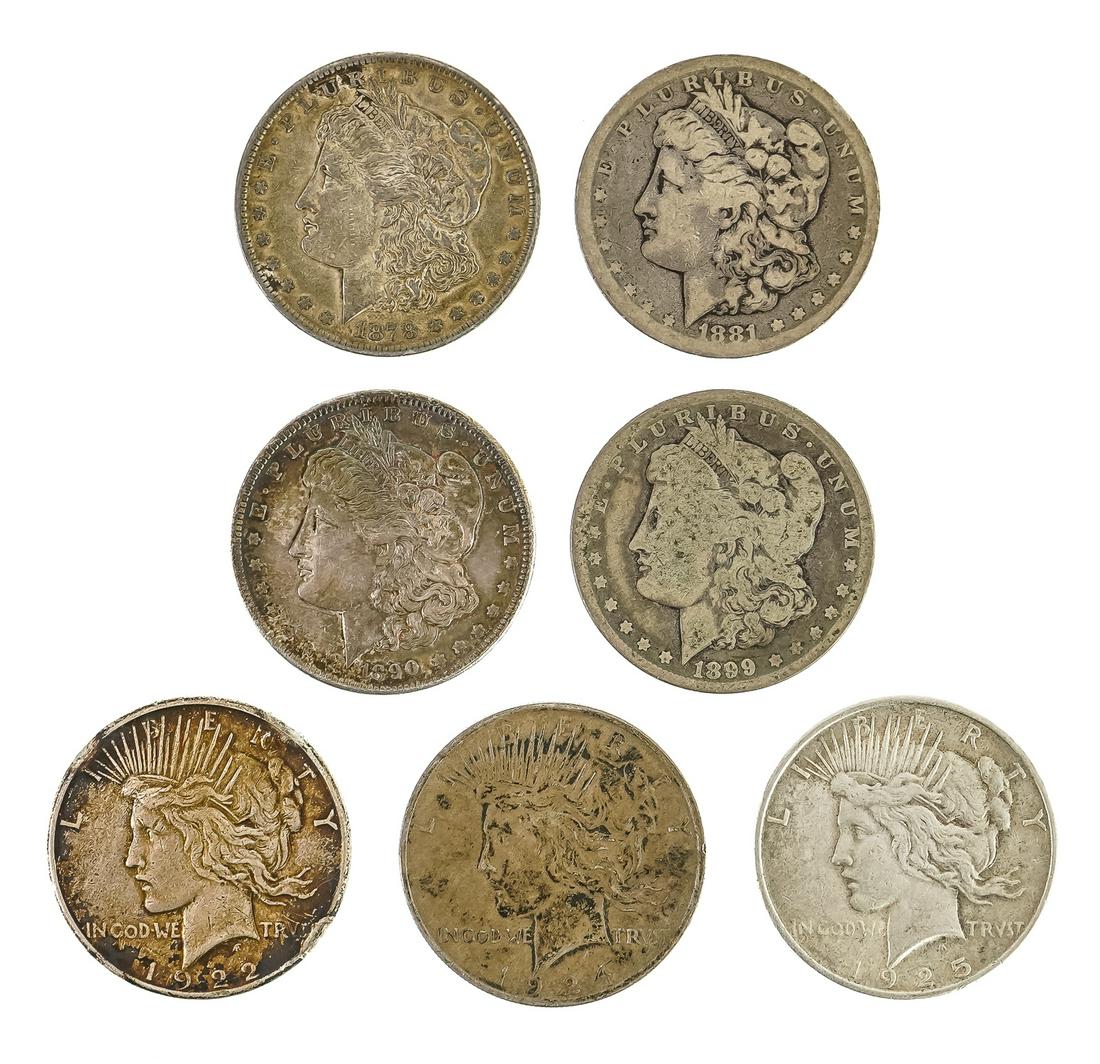 7 US Silver Dollars (1 of 2)
