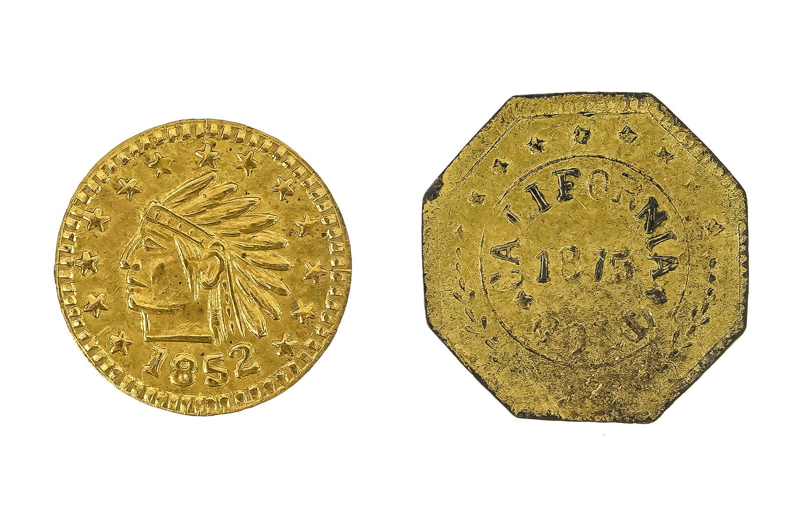 1852, 1875 California Tokens (1 of 2)