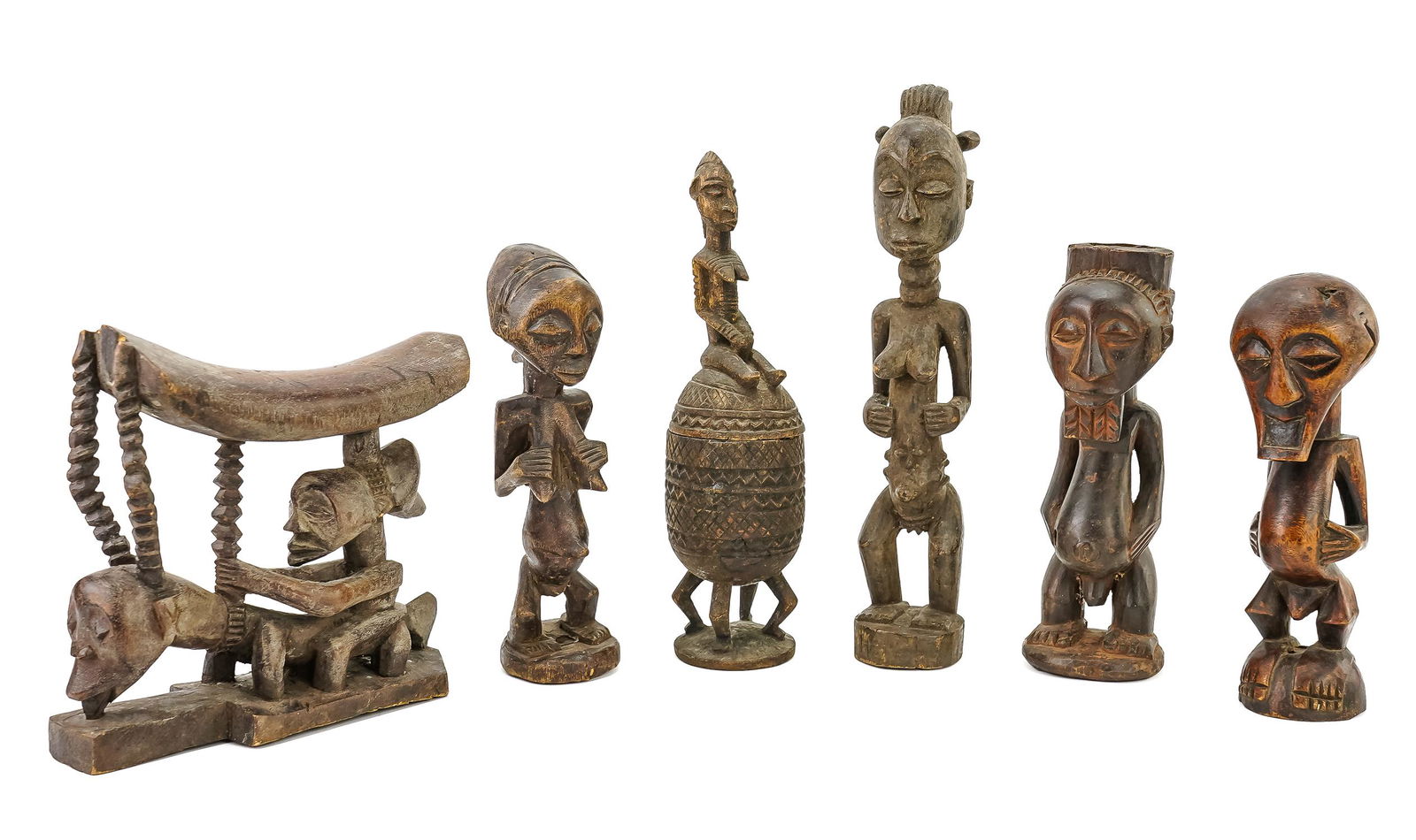 Six Small African Carvings (1 of 2)