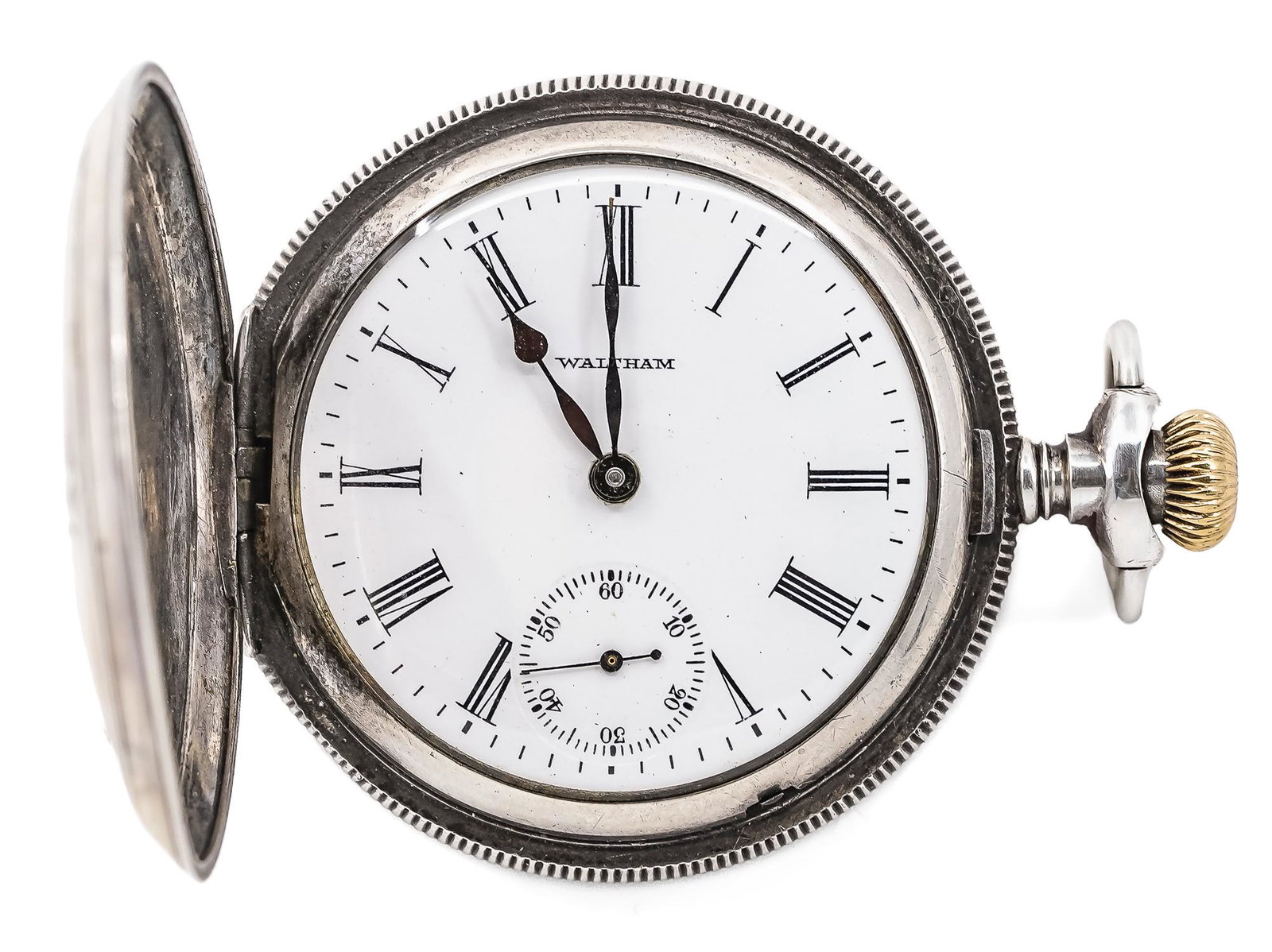 Waltham Sterling Hunter Case Pocket Watch (1 of 4)