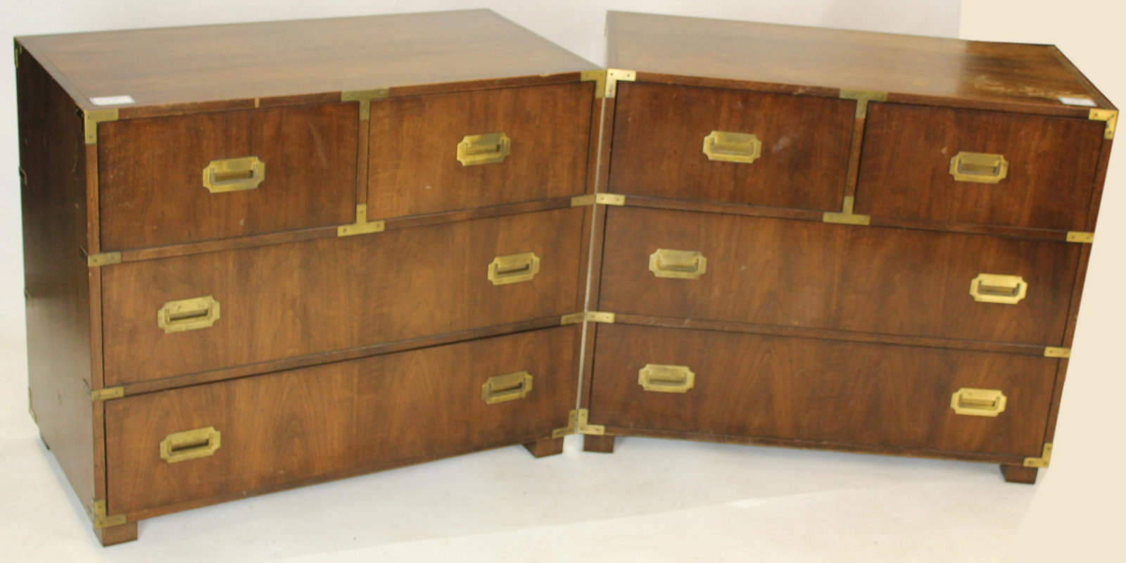 Pair of Baker furniture campaign chests (1 of 6)