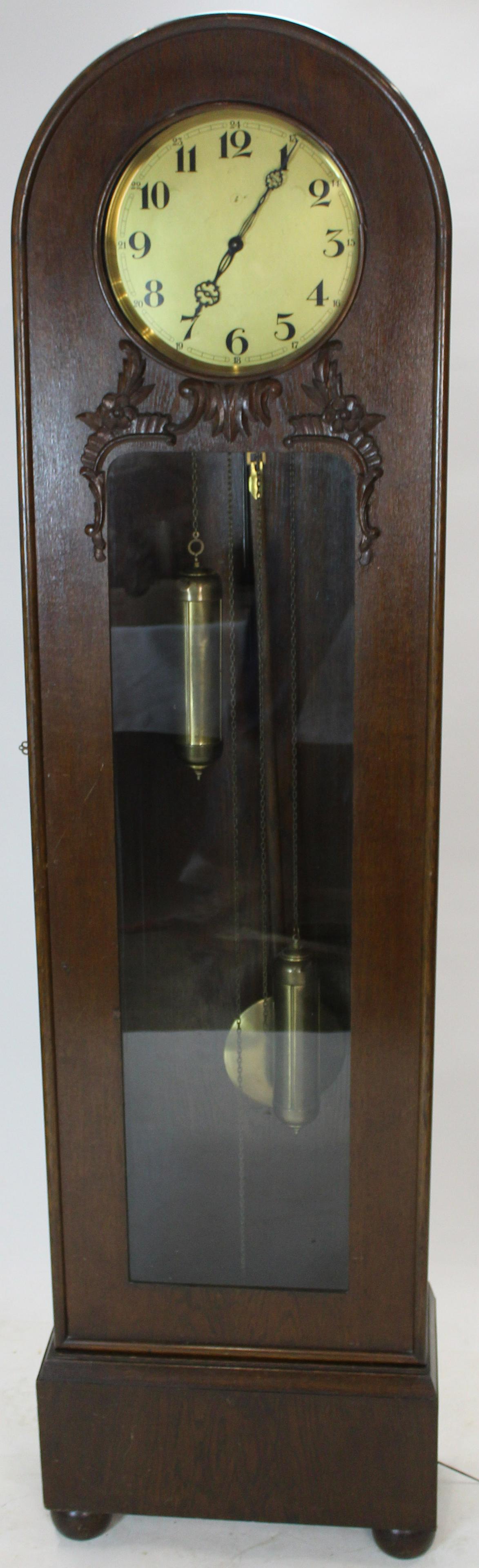 Ca 1920 Oak tall case clock (1 of 3)