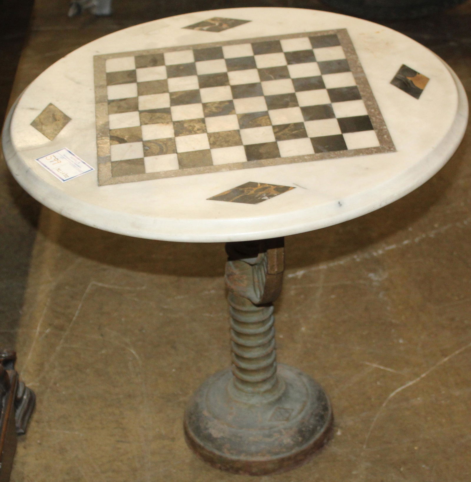 Low Stand with Gameboard Marble Top (1 of 1)