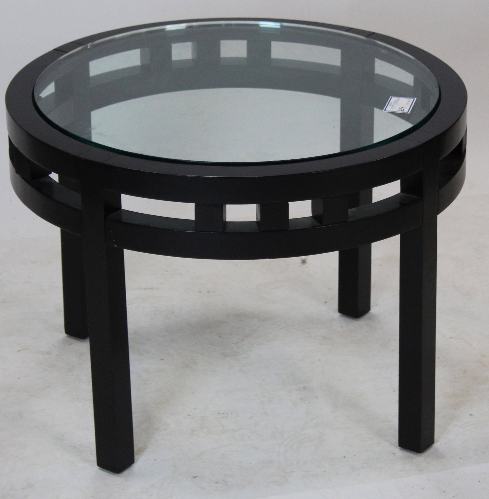 Round Coffee Table with Plate Glass Top (1 of 1)