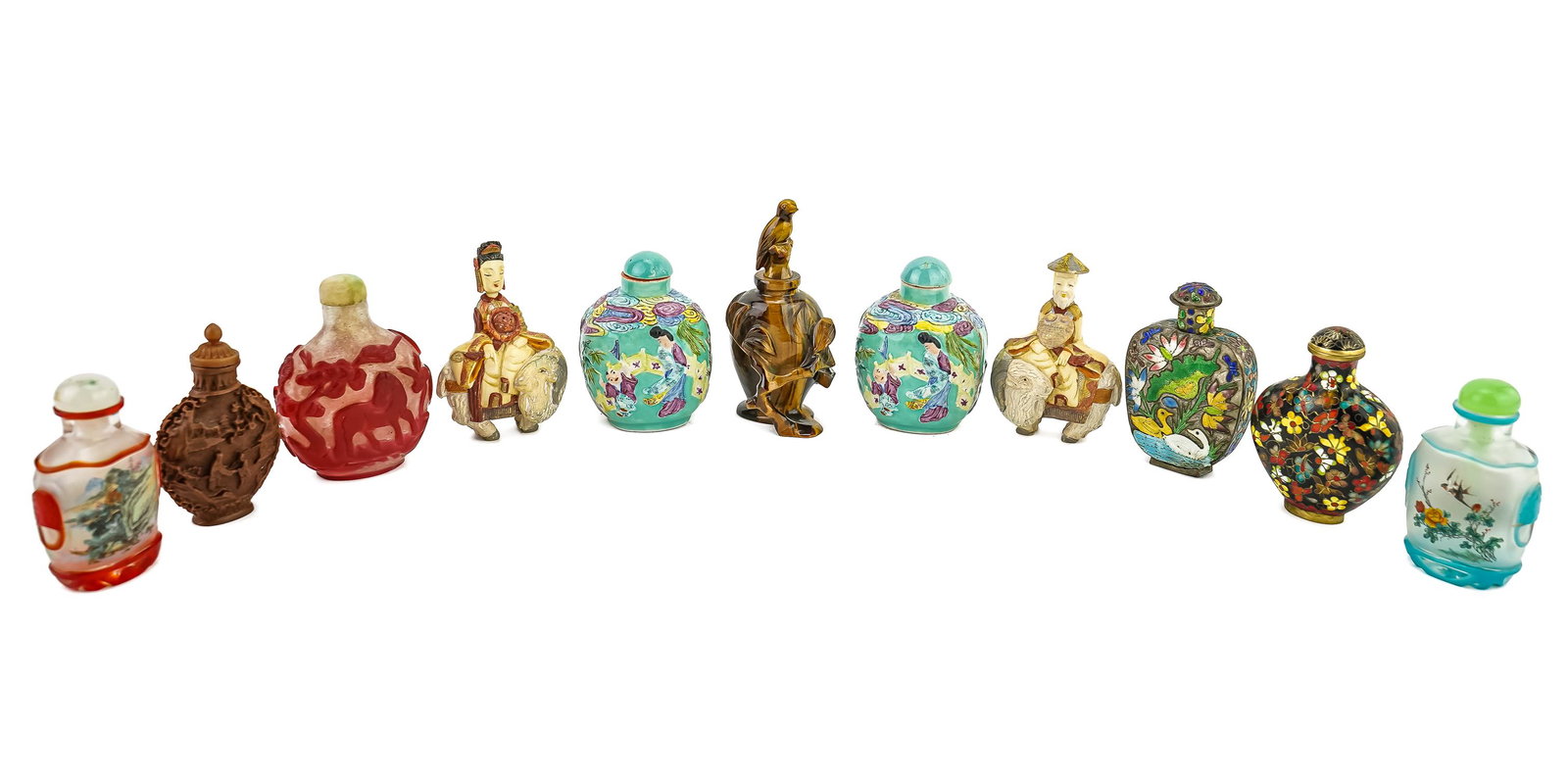 Collection of 11 Chinese Snuff Bottles (1 of 4)