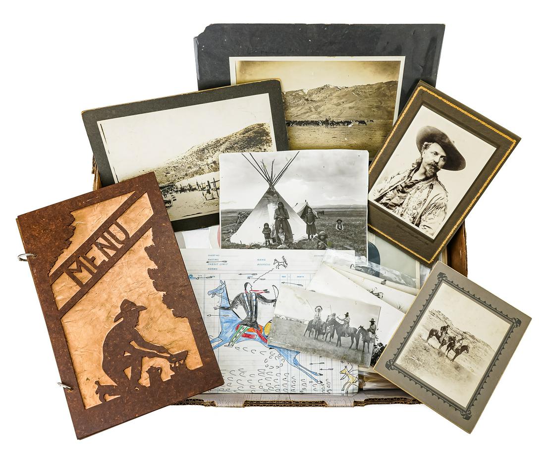 American Western Photographs: American Western photographs, Cody, Wyoming, Dude Ranches, Menu, photographs of Native Americans, Wild Bill Cody printed photo, late ledger drawing