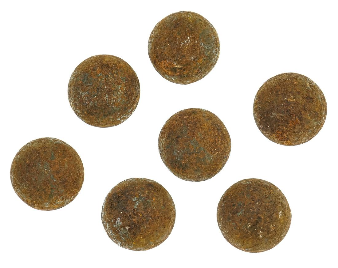 Civil War Grape Shot: Civil War era grape shot (7 pcs), 1.47" for 12 pound gun (27 per round)