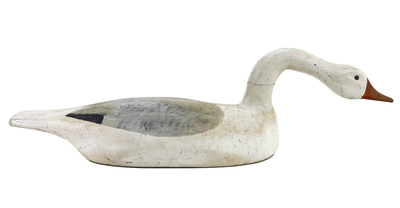 Swan Decoy: Swan decoy, 20th c. Glass eye, 298" long.