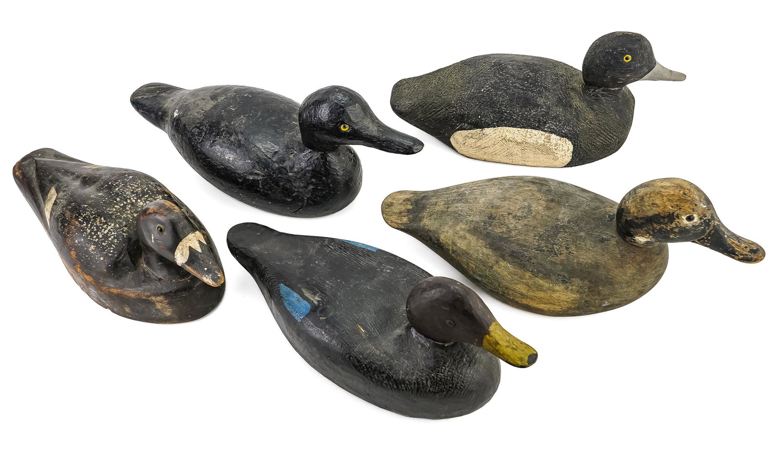 5 Vintage Decoys: A group of 5 working decoys.