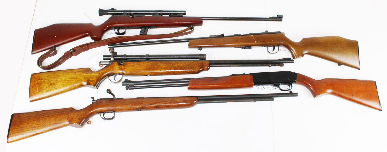 Five .22 Rifles: Five .22lr Rifles, Remington Sportmaster 341, Sears Model 4T pump action, Mossberg Mod 45B, Voere GMBH, KDF Seguin Texas - - THIS FIREARM REQUIRES A 4473 BACKGROUND CHECK OR FFL/C&R TRANSFER. PLEASE C