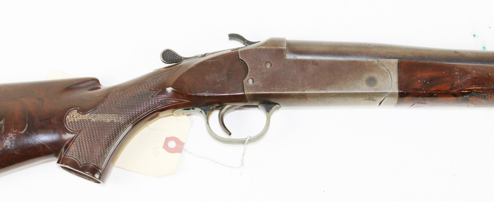 Stevens Model 94 12ga shotgun: Stevens Model 94 12 ga shotgun with nylon stock sans butt pad. THIS FIREARM REQUIRES A 4473 BACKGROUND CHECK OR FFL/C&R TRANSFER. PLEASE CHECK LOCAL LAWS PRIOR TO BIDDING. WE DO NOT SELL ANY FIREARMS 