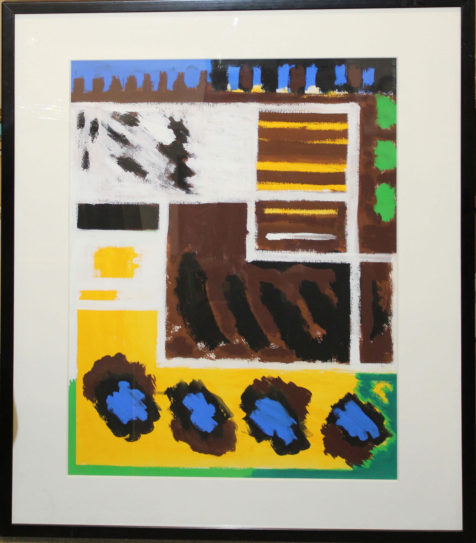 James Gahagan (AM contemporary): James Gahagan (American contemporary) Oamaru Paddocks tempera on paper signed 24 x 30"