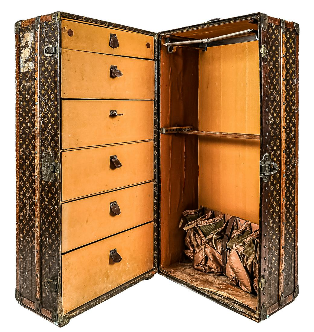 Louis Vuitton Early 20th c Wardrobe Trunk (1 of 8)