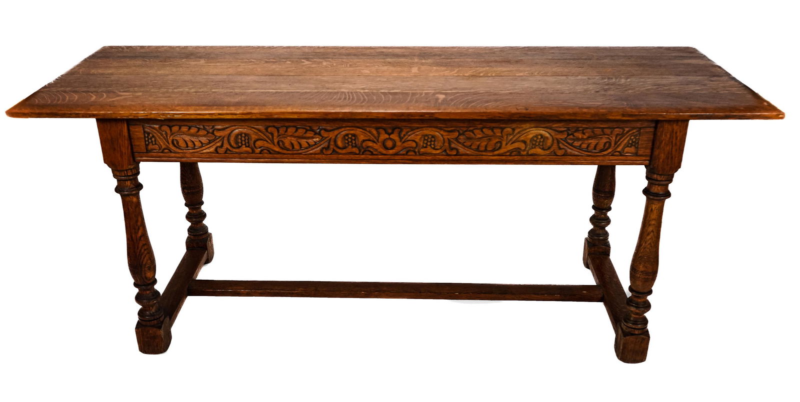 Carved Oak Library or Refectory Table (1 of 5)