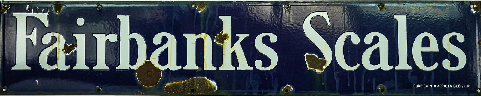 Fairbanks Scales Porcelain Trade Sign (1 of 2)