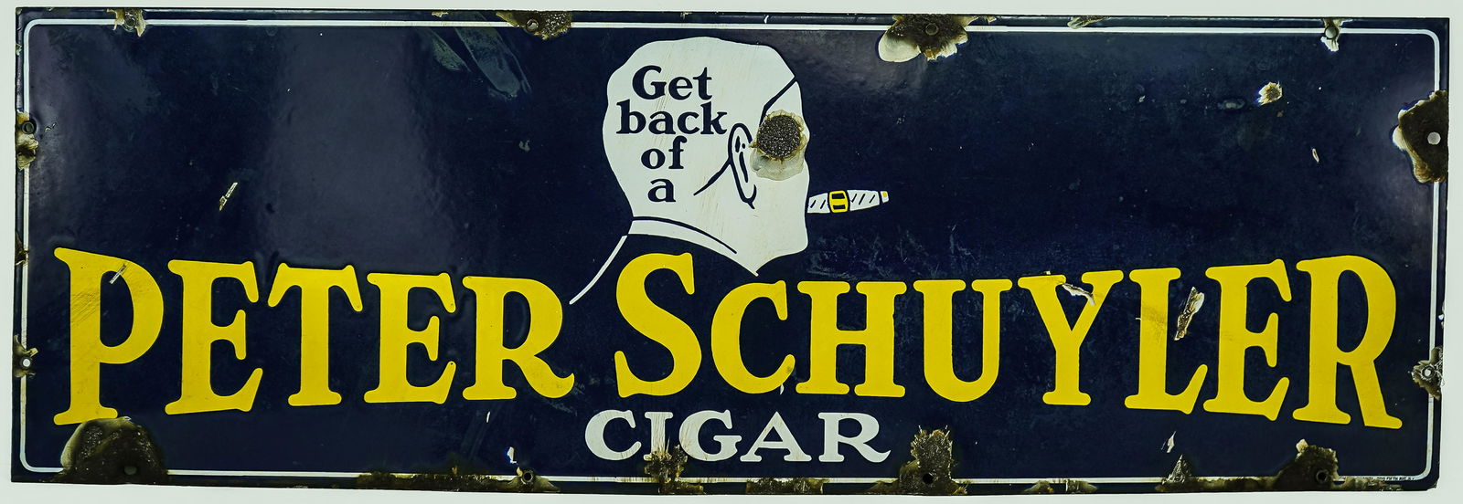 Peter Schuyler Cigars Porcelain Sign (1 of 2)