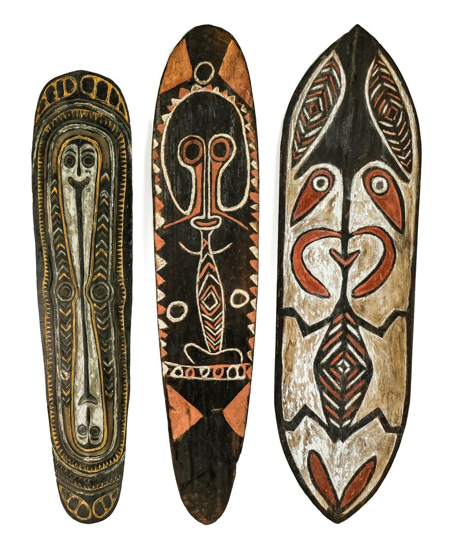 Three Papuan Gope Spirit Boards (1 of 2)