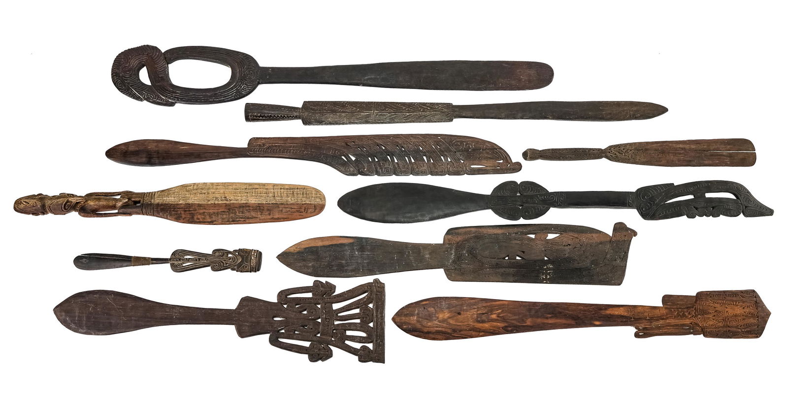 Ten Wooden Sago Spatulas (1 of 3)