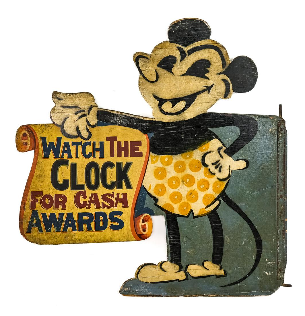 1940's Mickey Mouse Amusement Park Sign (1 of 2)