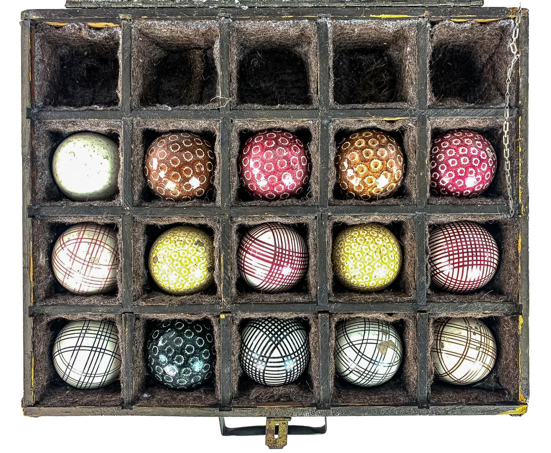 19th c Victorian Scottish Carpet Balls (1 of 2)