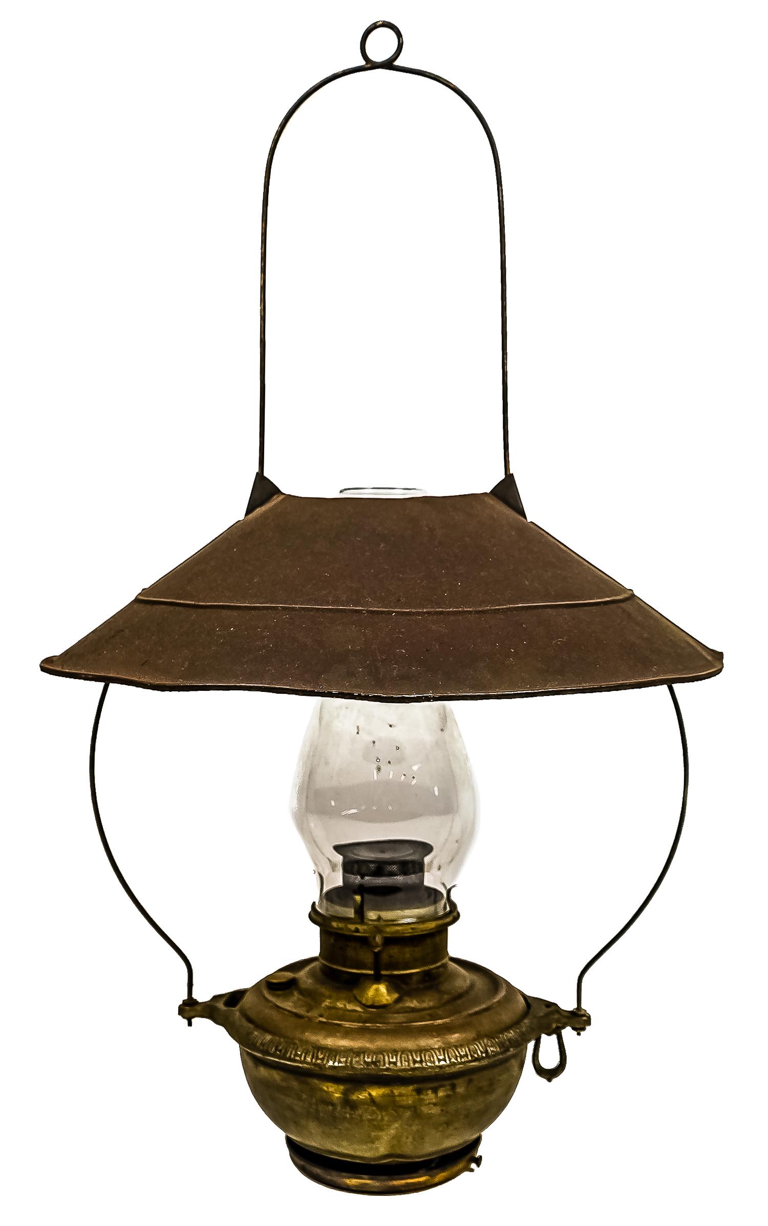 Country Store Hanging Brass Oil Lamp (1 of 3)
