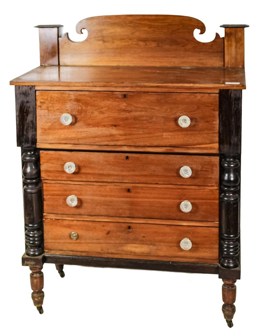 19th c Vermont Empire 4 Drawer Chest (1 of 2)