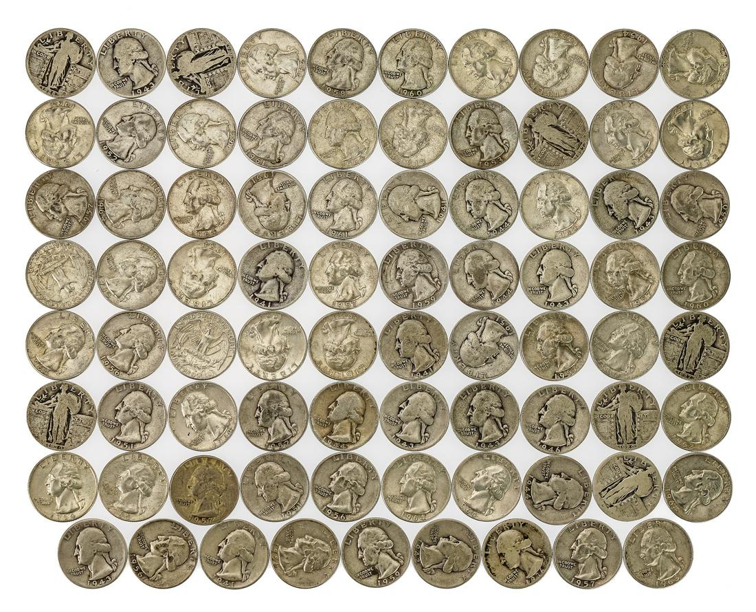 US Washington Silver Quarters (1 of 1)