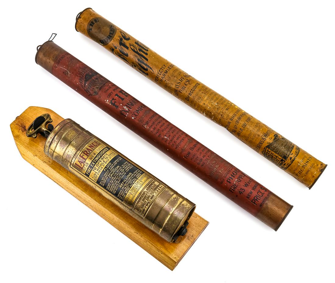 Three 19th c Dry Fire Extinguishers (1 of 3)