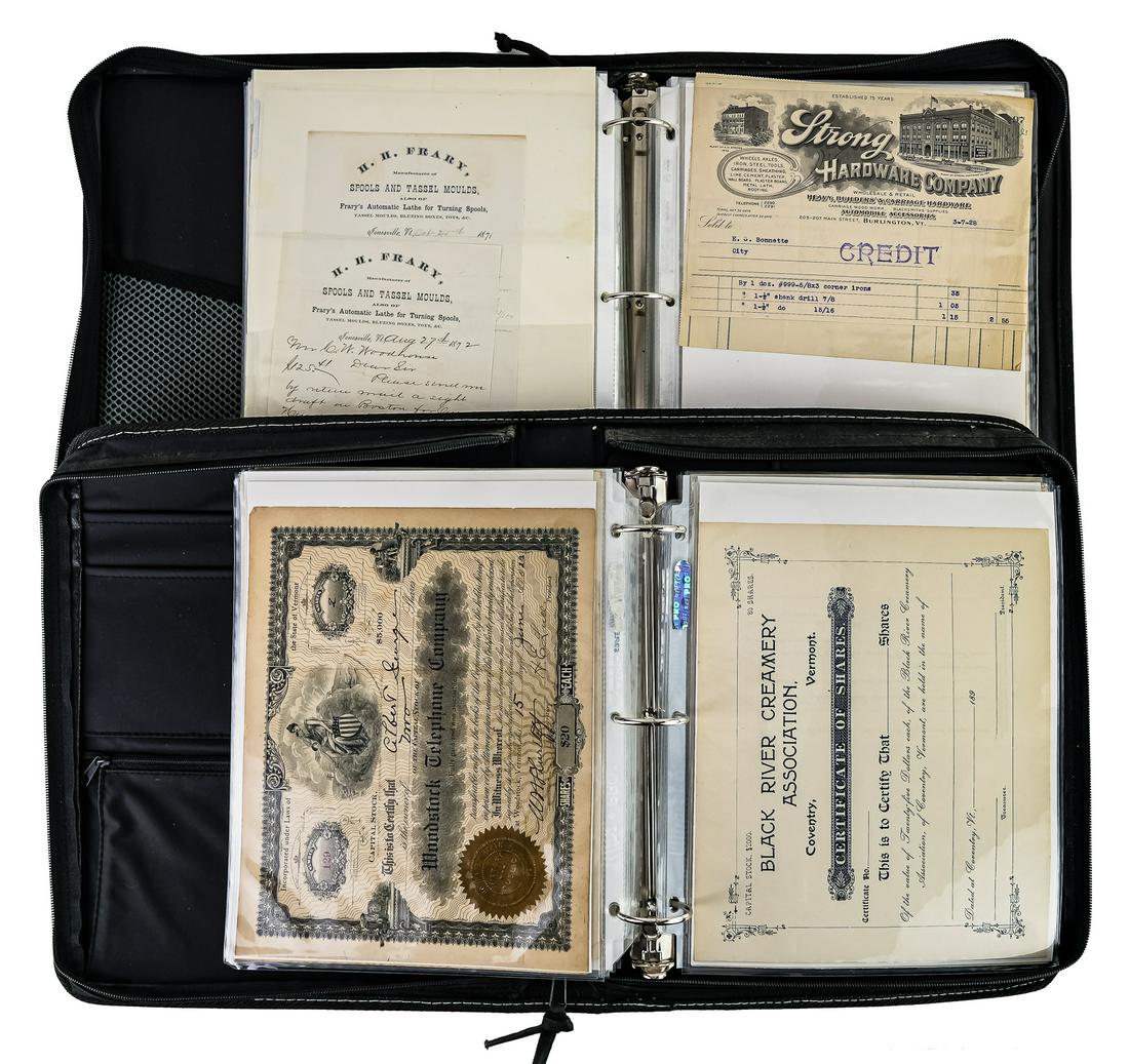 Vermont Scripophily, Billheads, Trade Paper (1 of 6)