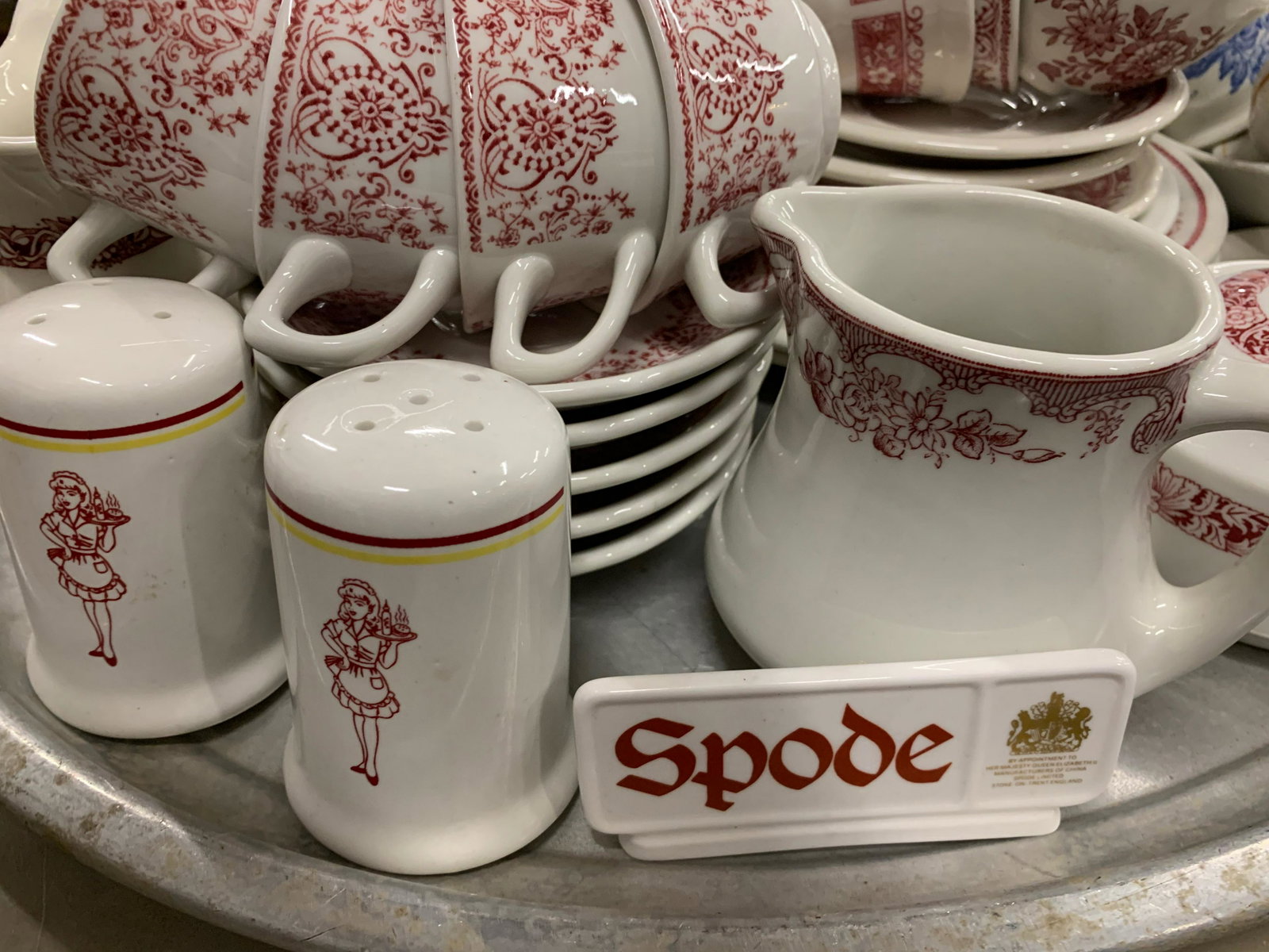 Restaurant China: 68 pieces of assorted restaurant china. Variety of makers and patterns.