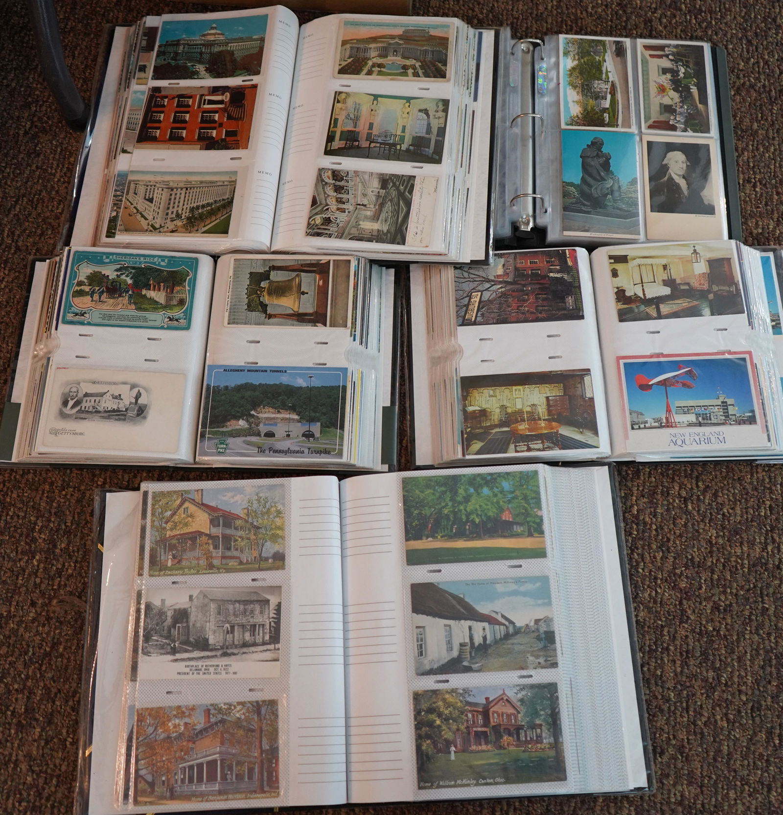 5 Albums of Postcards including Patriotic (1 of 8)