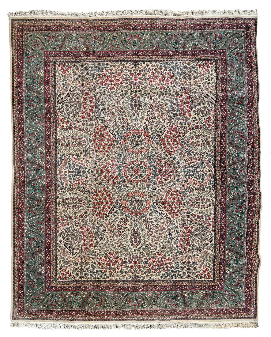 Late 20th c Indo-Persian Main Carpet (1 of 4)