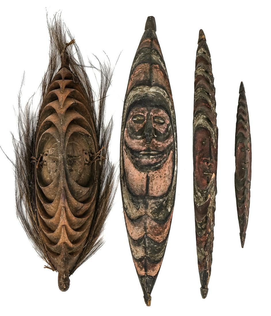 Four Ramu Flute Masks (1 of 2)