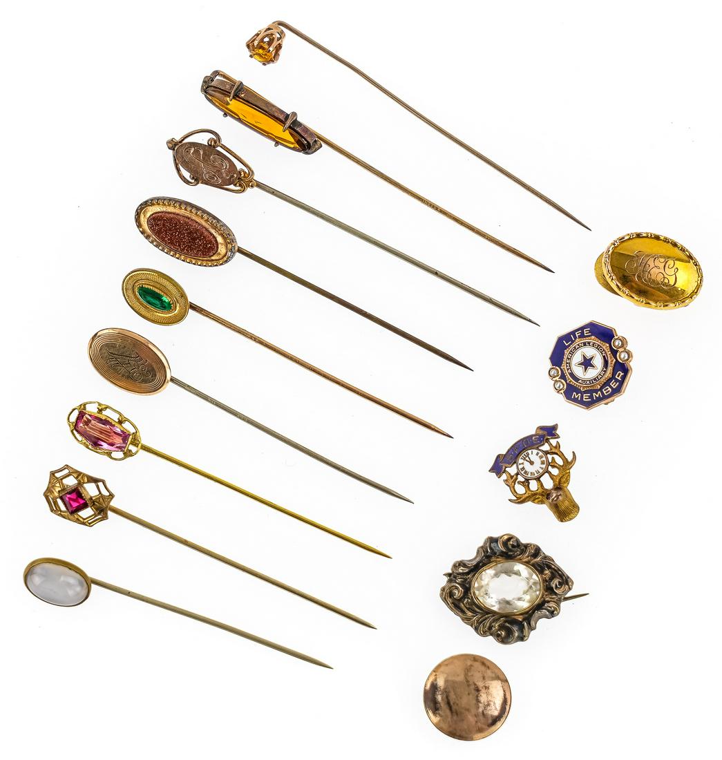 Victorian Stick Pins & Pins. (1 of 2)