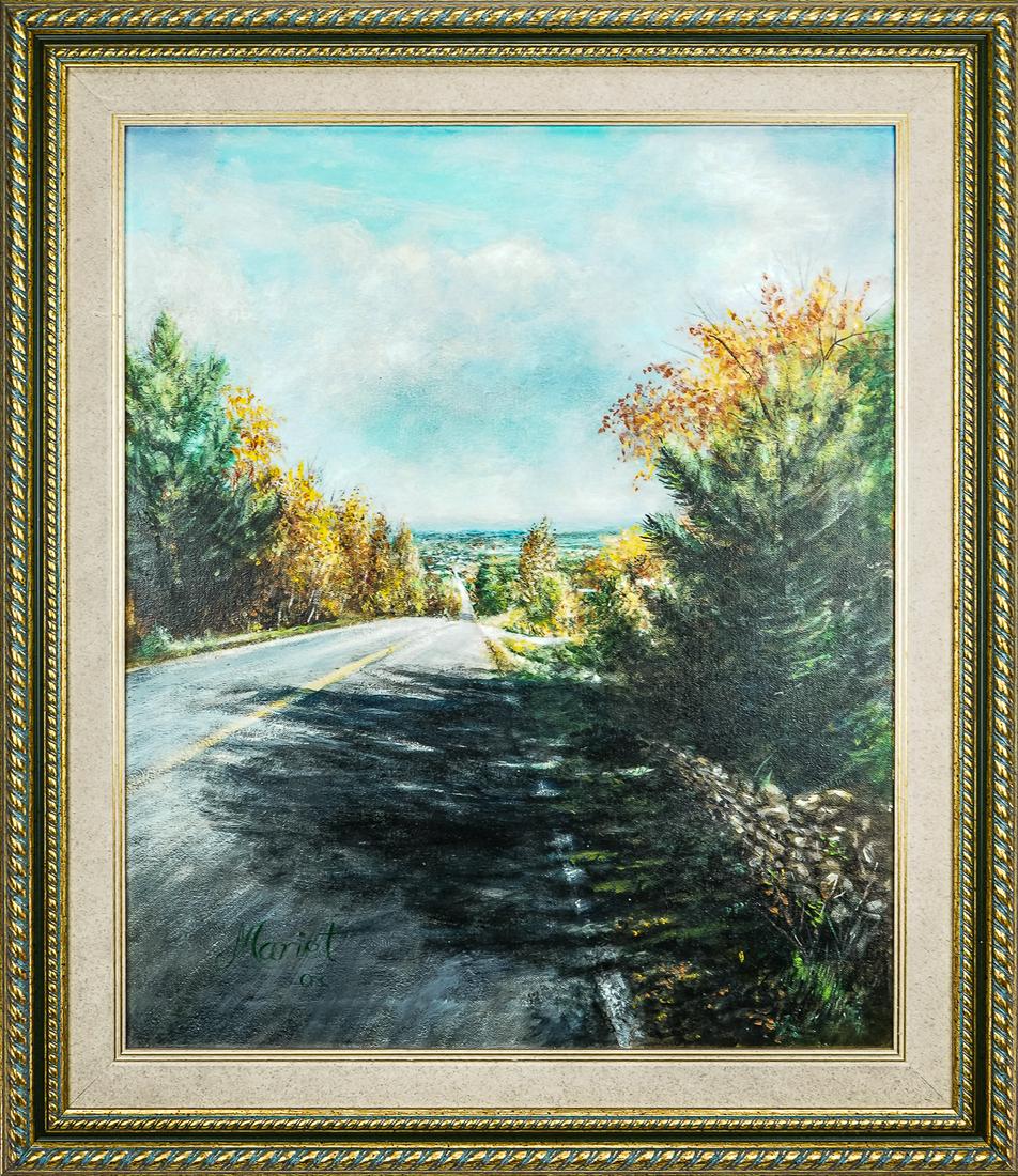 Contemporary Quebec Landscape signed Mariet (1 of 3)