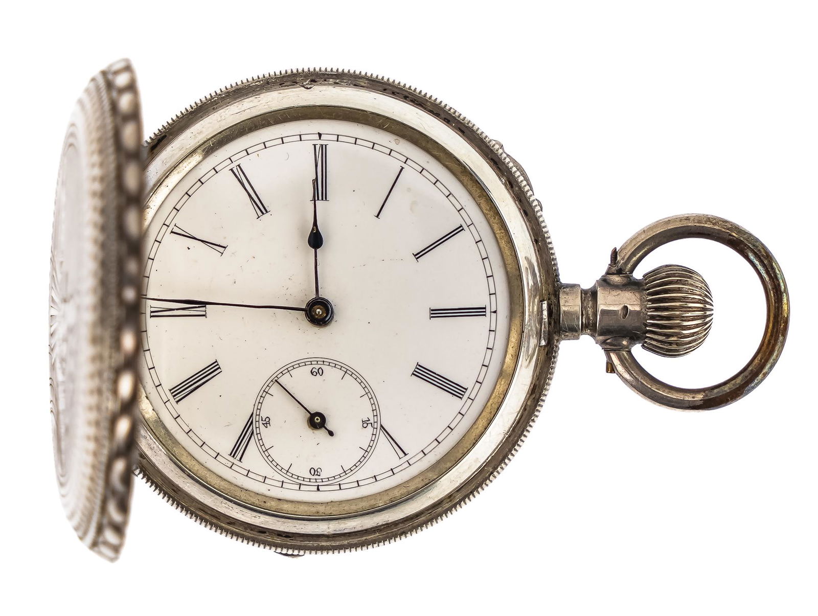 Railroad Coin Silver Pocket Watch (1 of 5)
