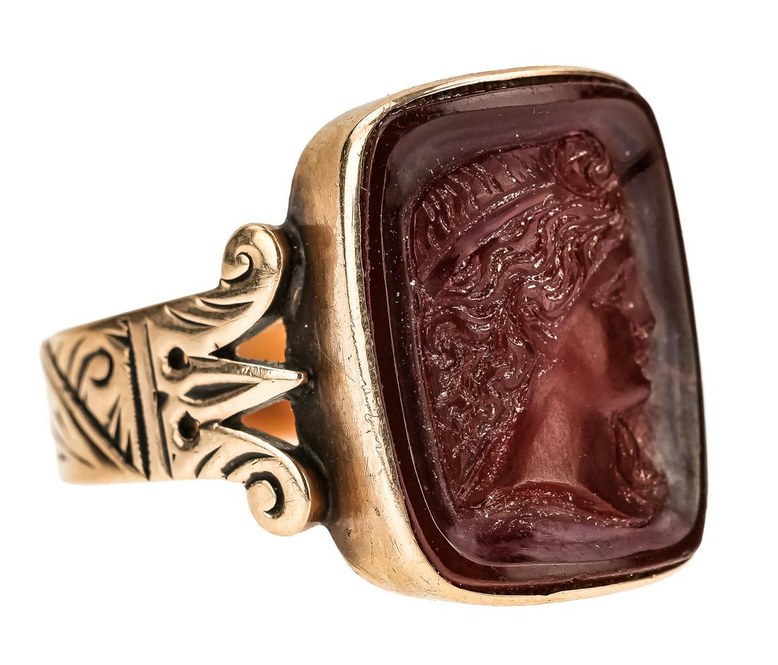 Victorian Mens Cameo Ring Auction