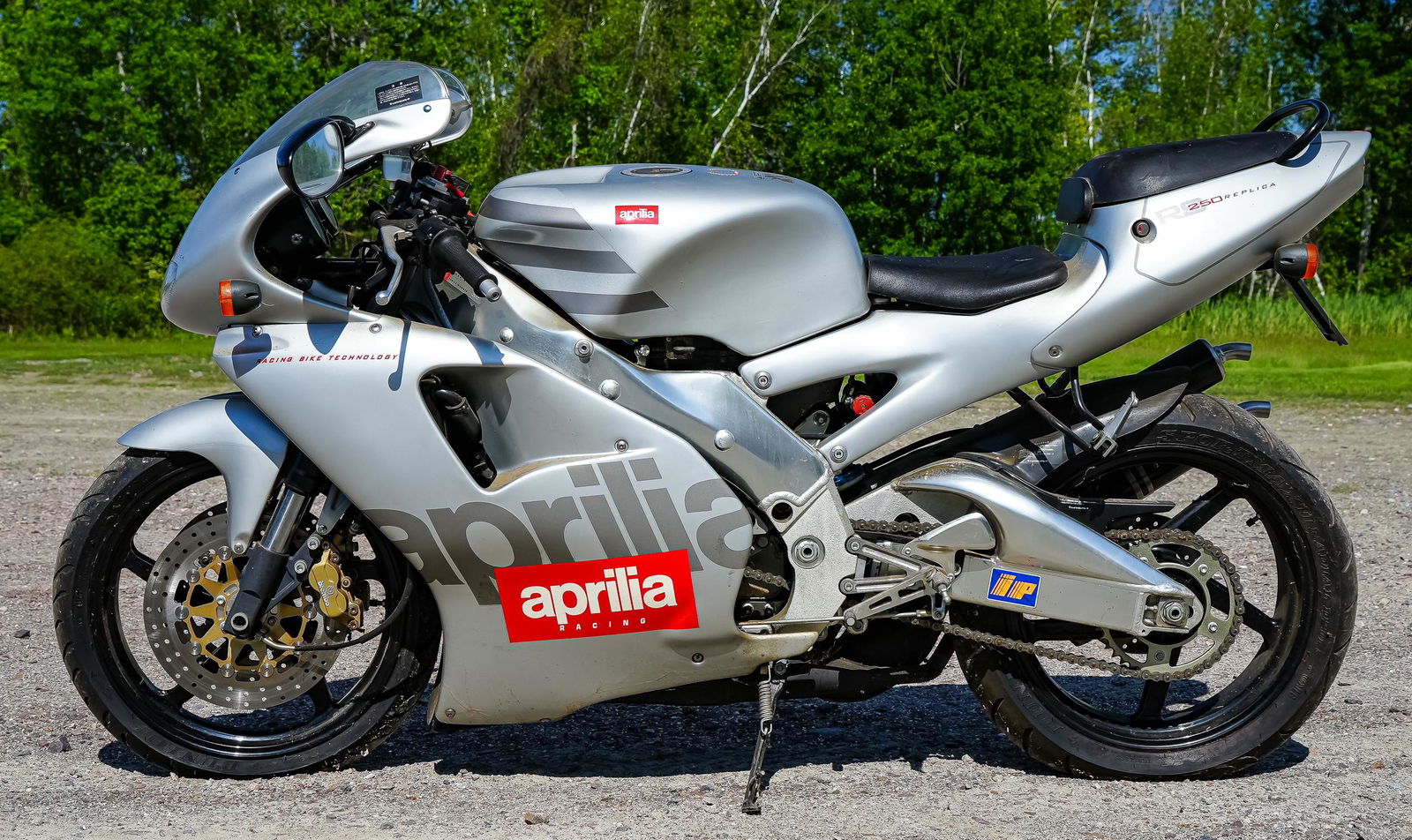 Circa 1995 Aprilia RS 250 Replica: Circa 1995 Aprilia RS 250 Replica - Barn Find Motorcycle, appears to be in never ridden condition with 1 mile showing on odometer, some work appears to have been done to bike, throttle and airbox are