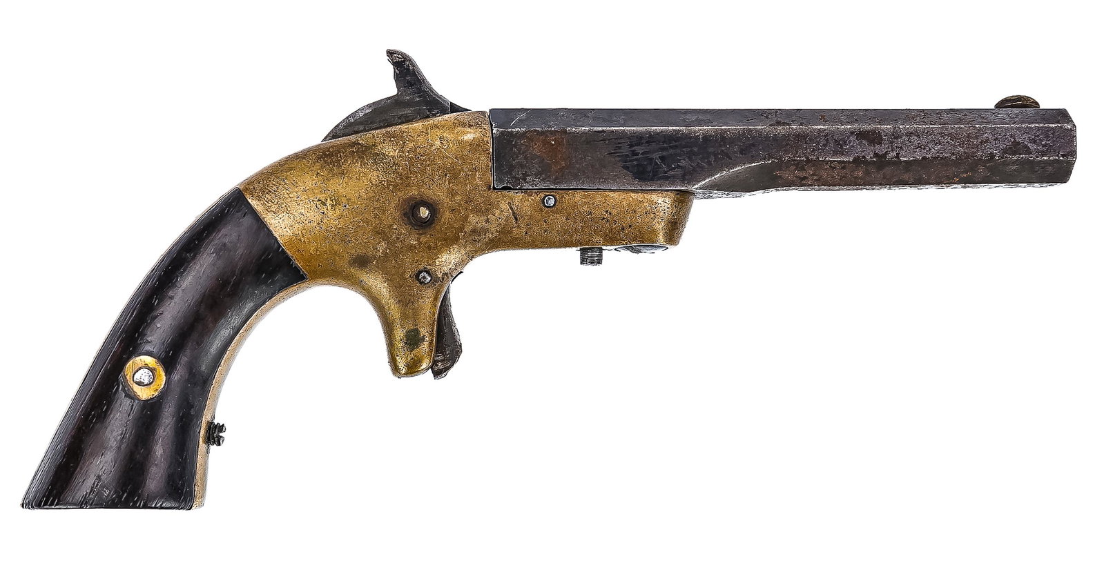 Small Sharps type pistol in .25 rimfire: Sharps type single shot pistol in .25 Rimfire. We DO NOT SELL FIREARMS OUTSIDE THE US
