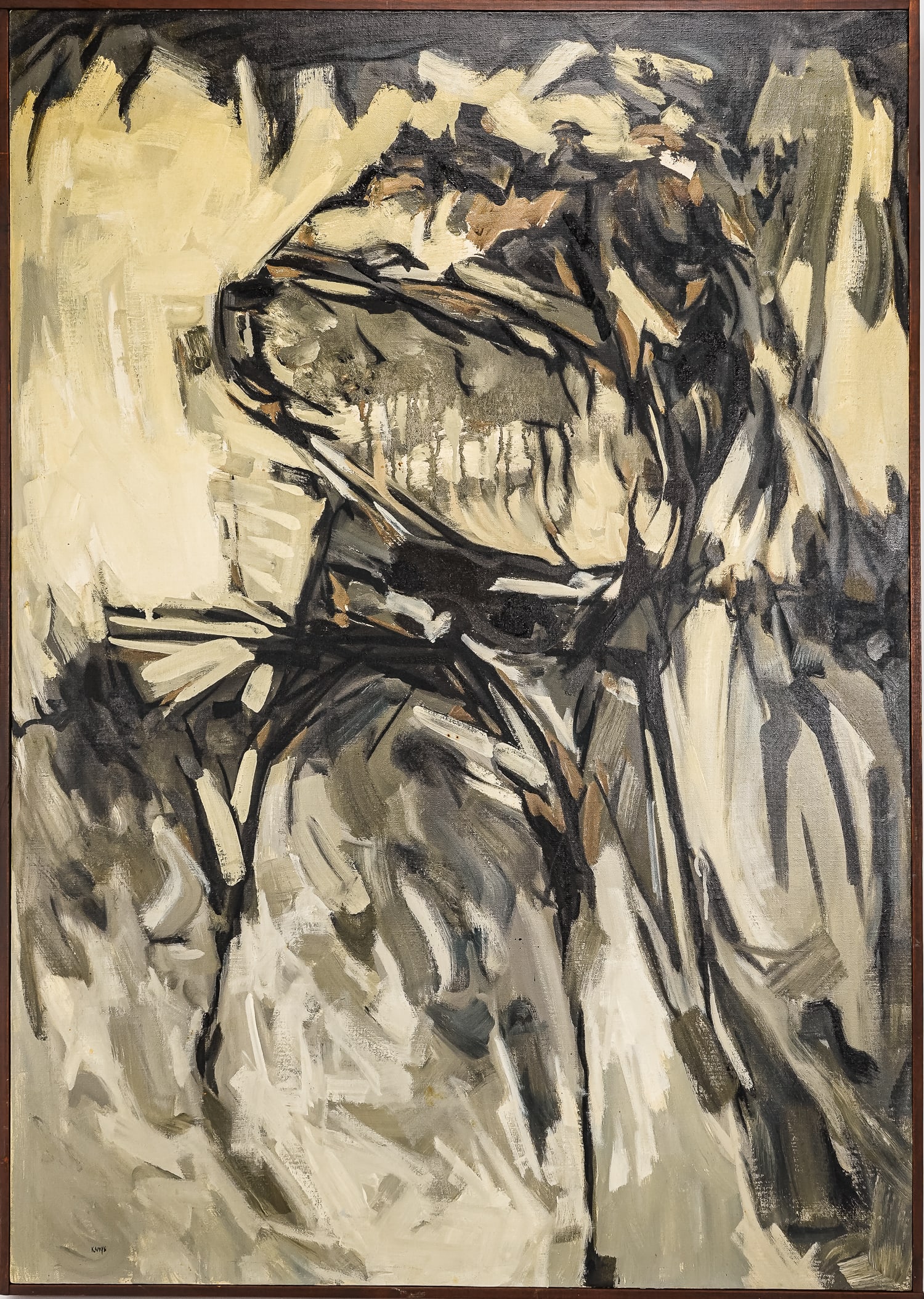 Walter Kamys (AM 1917-) Abstract in Greys (1 of 4)