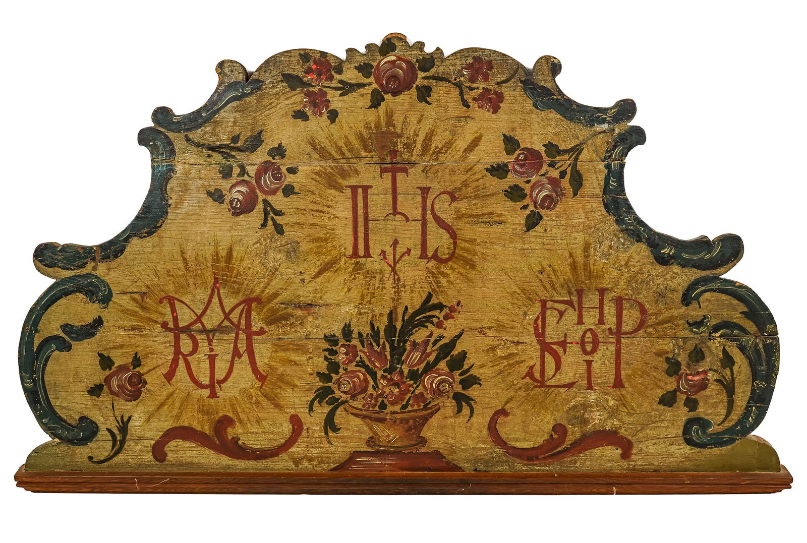 18th or 19th c Painted Ecclesiastical panel (1 of 2)