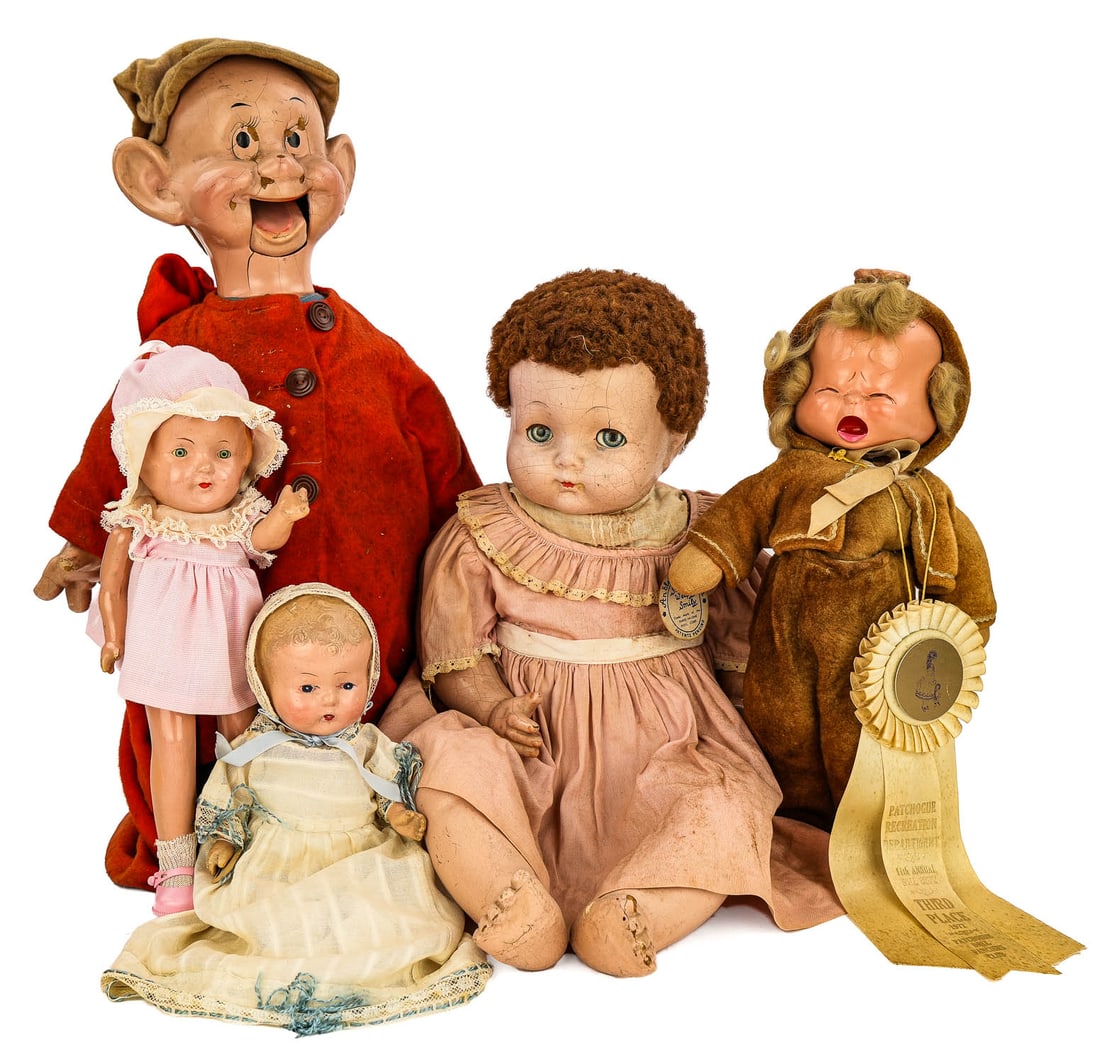 Early 20th c Composition Dolls (1 of 5)