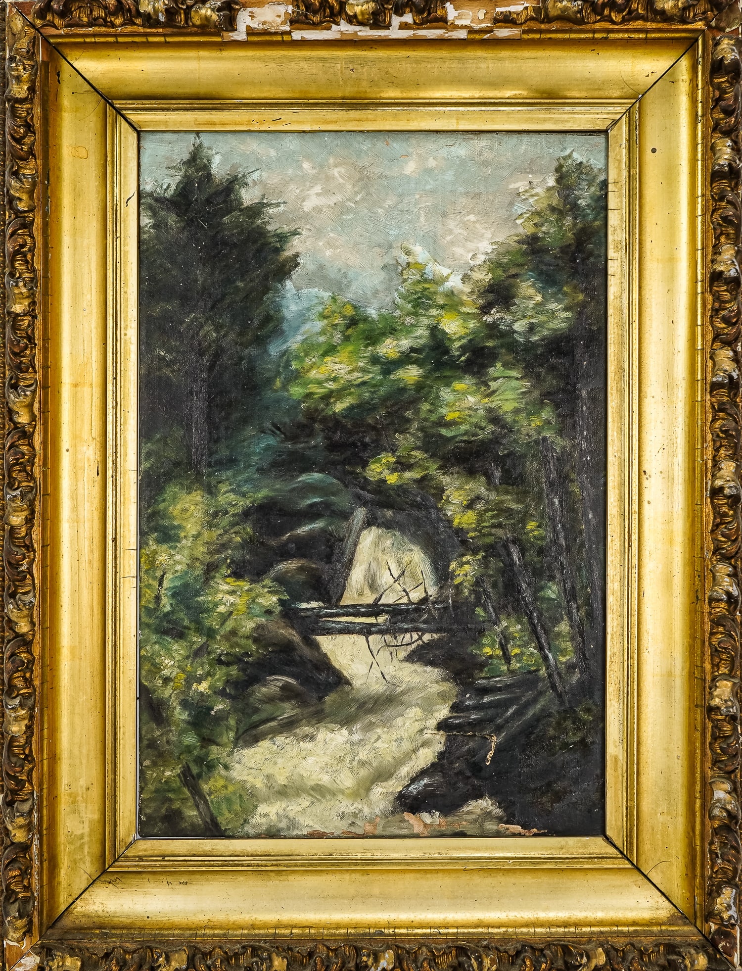 Hudson River School Landscape Monogrammed EAR (1 of 5)